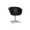 Black Leather Armchair by Walter Knoll 1