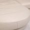 Natuzzi White Leather Corner Sofa 3