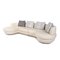 Natuzzi White Leather Corner Sofa 1