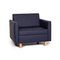 Dark Blue Leather Armchair by Minnie Franz 1