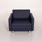 Fauteuil en Cuir Bleu Foncé par Minnie Franz 7