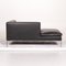 Charles Anthracite Gray Leather Chaise Lounge from B&B Italia 8