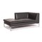 Charles Anthracite Gray Leather Chaise Lounge from B&B Italia 1