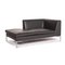 Charles Anthracite Gray Leather Chaise Lounge from B&B Italia, Image 1