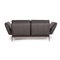 Mera Dark Gray Leather Sofa by Rolf Benz 7