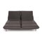 Mera Dark Gray Leather Sofa by Rolf Benz 2
