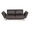 Mera Dark Gray Leather Sofa by Rolf Benz 5