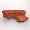 Orange Patterned Corner Sofa by Rolf Benz 10