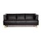 Leolux Black Leather Sofa 1
