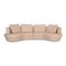 Natuzzi cremefarbenes Ecksofa aus Leder 1