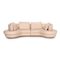 Natuzzi cremefarbenes Ecksofa aus Leder 2