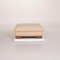 Natuzzi 2085 Beige Leather Stool 5