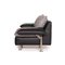 Tayo Black Leather Armchair with Glass Shelf, Image 10