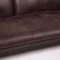 Dark Brown Leather Sofa from Koinor 3