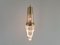 Lámparas de techo vintage de latón y vidrio. Juego de 2, Imagen 6