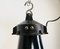 Lampe à Suspension Industrielle Bauhaus en Émail Noir, 1930s 3