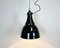 Industrial Bauhaus Black Enamel Pendant Lamp, 1930s, Image 8