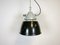 Grey Cast Aluminium Explosion-Proof Lamp with Black Enameled Shade from Elektrosvit, 1970s 1