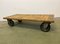 Industrial Coffee Table on Wheels, 1960s, Image 11
