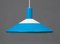 Vintage Azure Blue Class Pendulum Ceiling Lamp from Louis Poulsen, 1970s 1