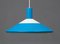 Vintage Azure Blue Class Pendulum Ceiling Lamp from Louis Poulsen, 1970s, Image 1