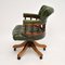 Antique Victorian Style Leather Swivel Desk Chair, 1990s 3