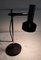 Lámpara de escritorio ajustable de metal negro y cromo, años 60, Imagen 4