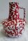 Jarra / jarrón de cerámica estampada en rojo y blanco de Jopeko, años 70, Imagen 1