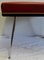 Chromed Steel & Red Vinyl Folding Stool with Storage, 1970s 2