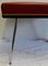 Chromed Steel & Red Vinyl Folding Stool with Storage, 1970s, Image 2