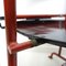 Moderner Armlehnstuhl aus Rotem Metall & Schwarzem Holz von Gerrit Rietveld für Hopmi 14