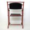 Modernist Red Metal & Black Wood Folding Armchair by Gerrit Rietveld for Hopmi 5