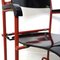 Modernist Red Metal & Black Wood Folding Armchair by Gerrit Rietveld for Hopmi 13