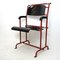 Modernist Red Metal & Black Wood Folding Armchair by Gerrit Rietveld for Hopmi, Image 2
