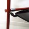 Butaca plegable modernista de metal rojo y madera negra de Gerrit Rietveld para Hopmi, Imagen 15