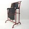 Moderner Armlehnstuhl aus Rotem Metall & Schwarzem Holz von Gerrit Rietveld für Hopmi 7