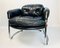 Black Leather Club Chairs, 1960s, Set of 2, Image 3