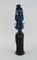 Kerzenhalter aus Keramik in Blau Glasiert von Bjorn Wiinblad für Rosenthal 6