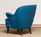 Petrol Fabric Club Lounge Chairs in the Style of Kurt Olsen, 1950s, Set of 2 9