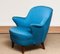 Petrol Fabric Club Lounge Chairs in the Style of Kurt Olsen, 1950s, Set of 2, Image 5