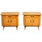 Scandinavian Nightstands or Bedside Tables in Elm, 1940s, Set of 2, Image 2