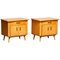 Scandinavian Nightstands or Bedside Tables in Elm, 1940s, Set of 2, Image 1