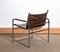 Leather and Tubular Steel Armchair by Tord Bjorklund, Sweden, 1980s, Image 6