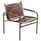 Leather and Tubular Steel Armchair by Tord Bjorklund, Sweden, 1980s, Image 2