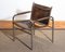 Leather and Tubular Steel Armchair by Tord Bjorklund, Sweden, 1980s 4