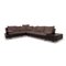 Opus Brown Leather Corner Sofa from Natuzzi 1