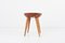 Sculptural Wood Stool with Carved Seat, France, 1960s, Image 9