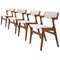 Teak & Bouclé Wool Dining Chairs, Denmark, 1960, Set of 4, Image 1