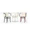 White Viennese Chair with White Fur from Thonet 2