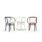 Chaise Viennoise Rouge avec Fourrure Blanche de Thonet 2